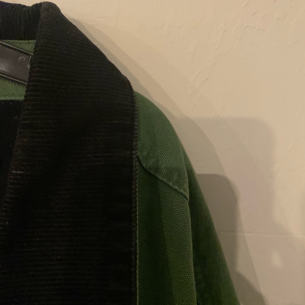 J Crew Mens Green coat with coudoroy collar sXL - Picture 2 of 5